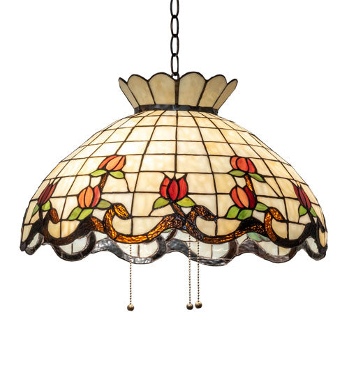Meyda Tiffany Roseborder 232767 Chandelier Light - Mahogany Bronze