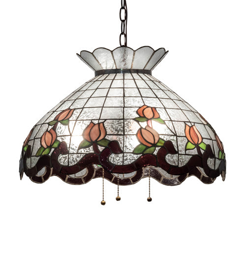 Meyda Tiffany Roseborder 232769 Chandelier Light - Mahogany Bronze
