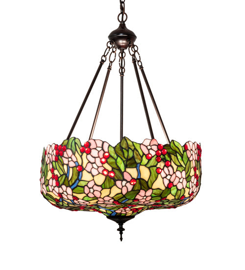Meyda Tiffany Tiffany Cherry Blossom 232776 Chandelier Light - Mahogany Bronze
