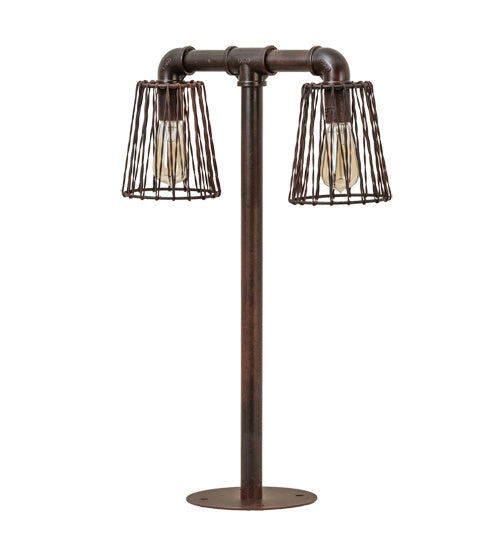 Meyda Tiffany Lighting 232891 Pipedream Two Light Table Lamp Lamp Bronze / Dark