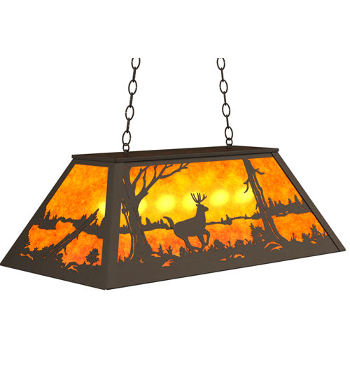 Meyda Tiffany Deer At Lake 233927 Pendant Light - Oil Rubbed Bronze