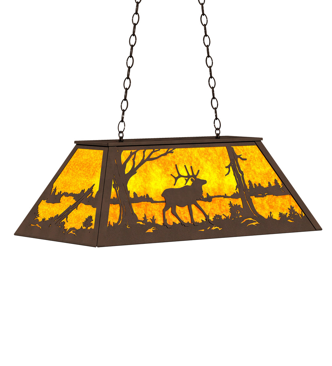 Meyda Tiffany Elk At Lake 234163 Pendant Light - Mahogany Bronze