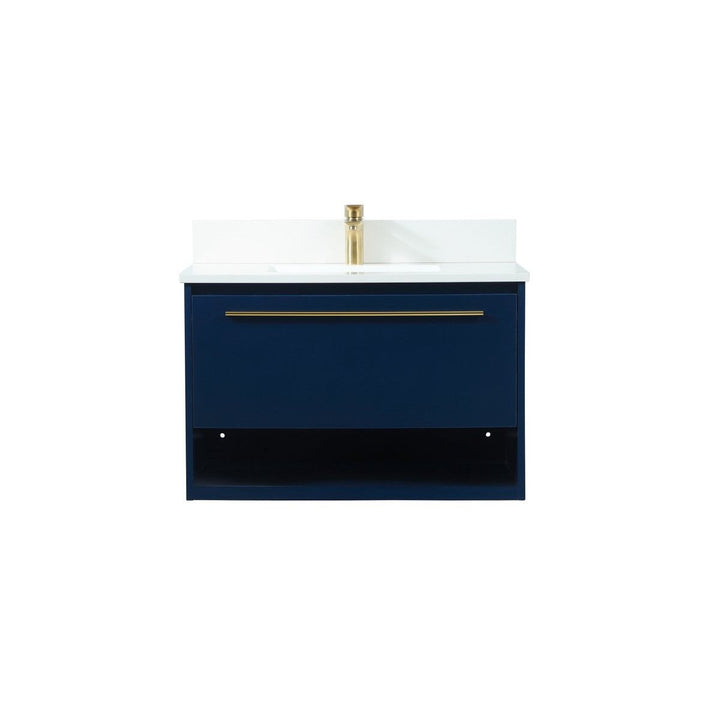 Elegant Lighting VF43530MBL-BS Modern Roman Plumbing Blue