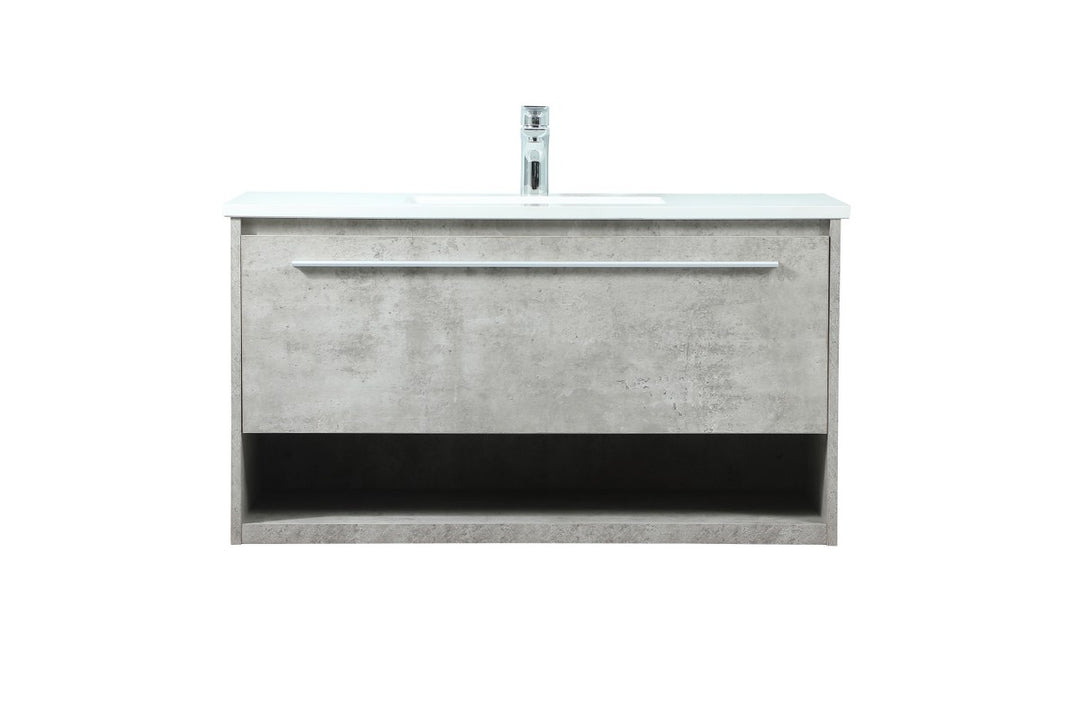 Elegant Lighting VF43536MCG Modern Roman Plumbing Concrete Grey