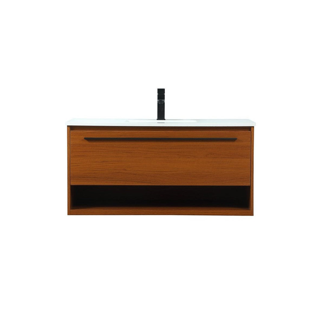 Elegant Lighting VF43540MTK Modern Roman Plumbing Teak