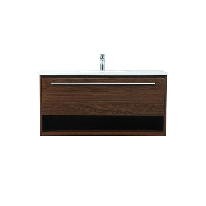 Elegant Lighting VF43540MWT Modern Roman Plumbing Walnut