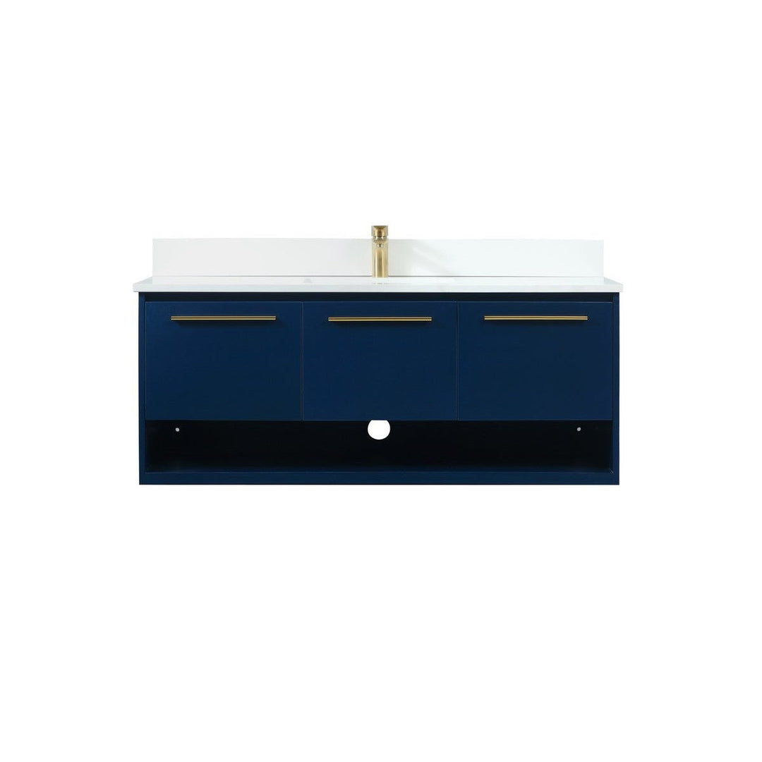 Elegant Lighting VF43548MBL-BS Modern Roman Plumbing Blue