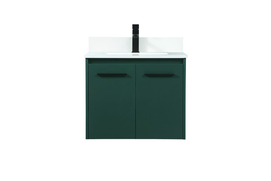 Elegant Lighting VF44524MGN-BS Modern Penn Plumbing Green