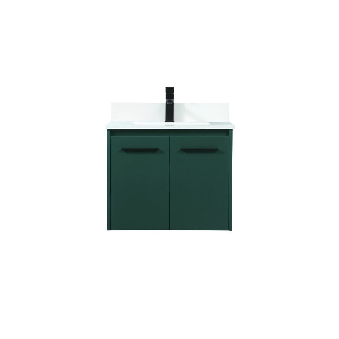 Elegant Lighting VF44524MGN-BS Modern Penn Plumbing Green