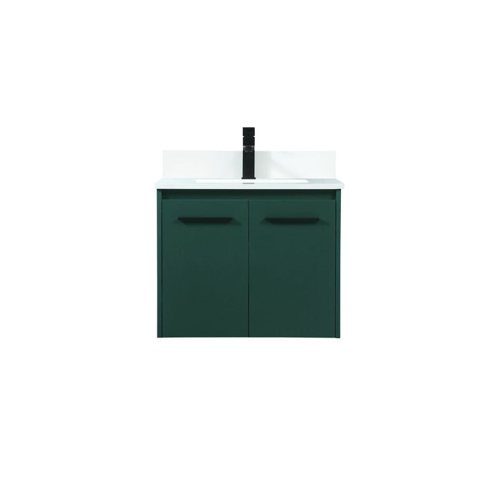 Elegant Lighting VF44524MGN-BS Modern Penn Plumbing Green