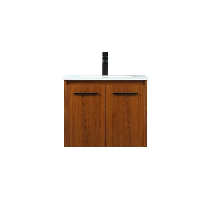 Elegant Lighting VF44524MTK Modern Penn Plumbing Teak