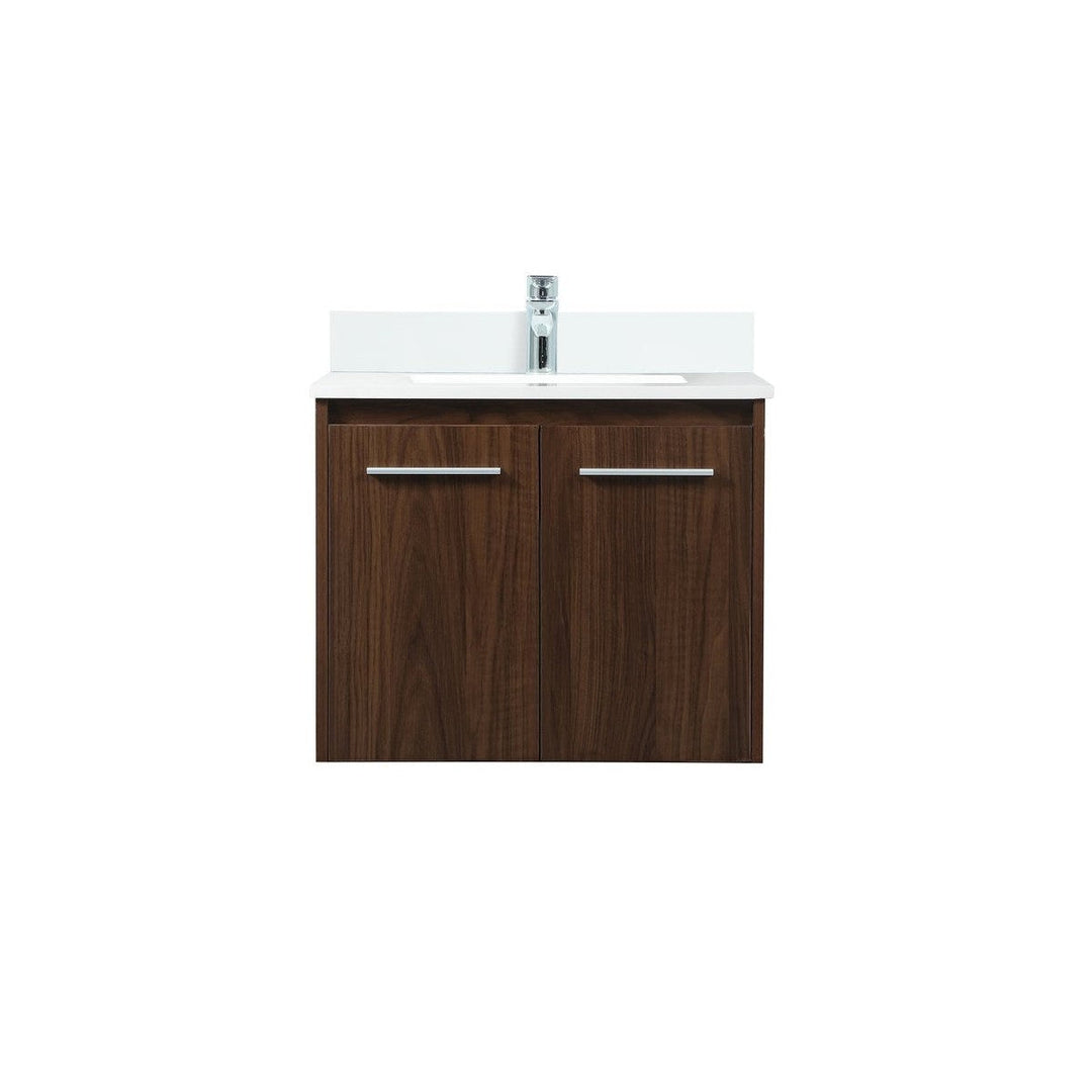 Elegant Lighting VF44524MWT-BS Modern Penn Plumbing Walnut