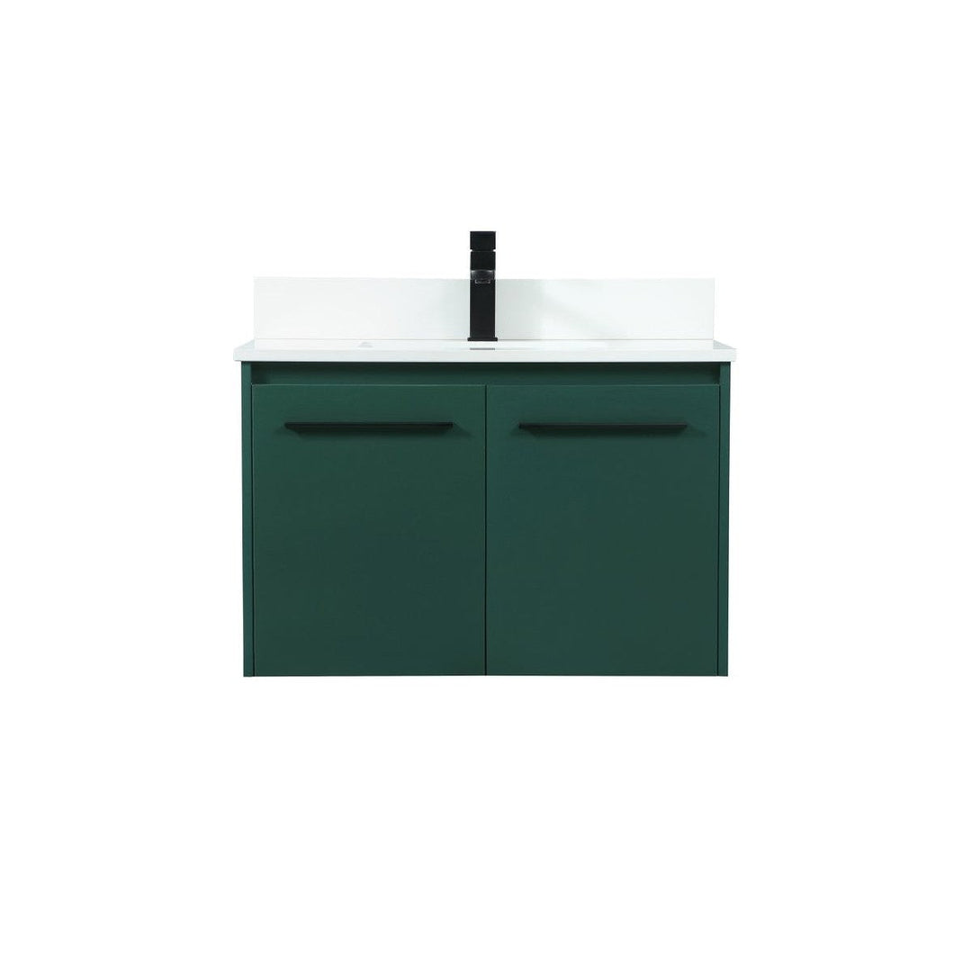 Elegant Lighting VF44530MGN-BS Modern Penn Plumbing Green