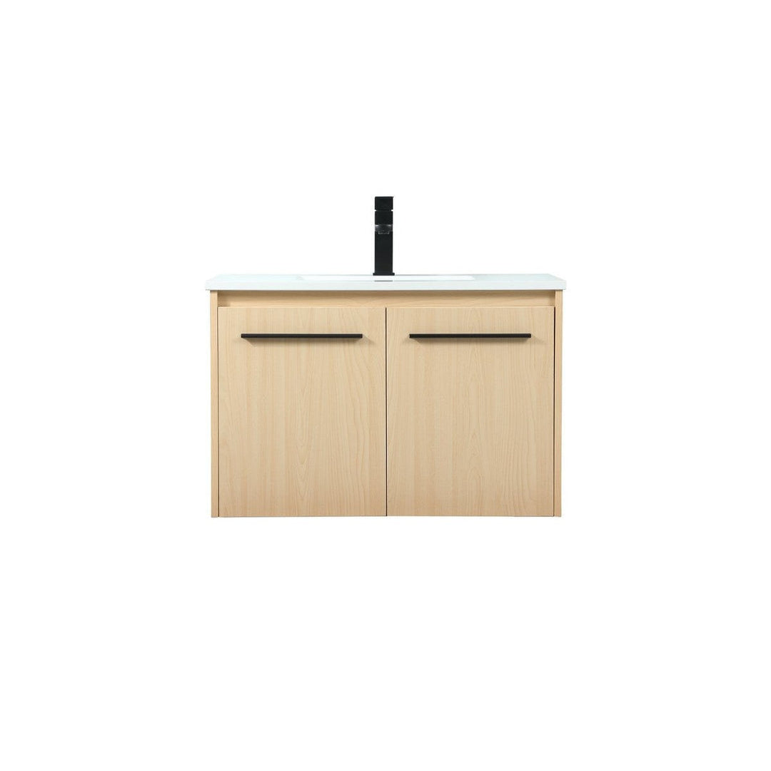 Elegant Lighting VF44530MMP Modern Penn Plumbing Maple