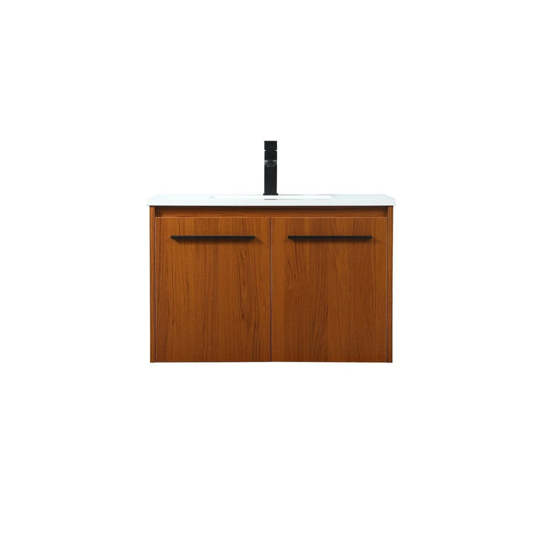 Elegant Lighting VF44530MTK Modern Penn Plumbing Teak