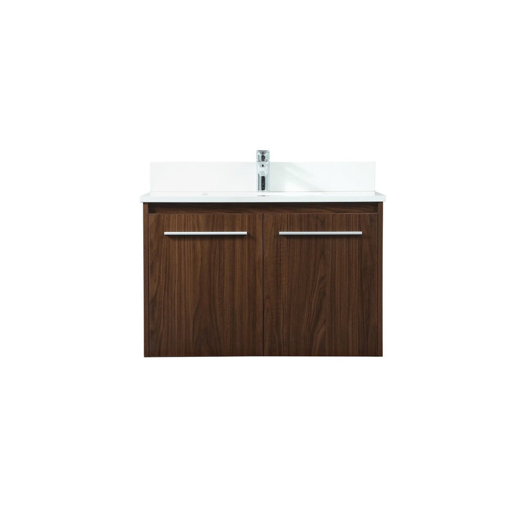 Elegant Lighting VF44530MWT-BS Modern Penn Plumbing Walnut