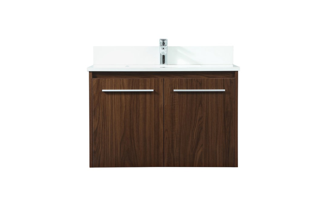 Elegant Lighting VF44530MWT-BS Modern Penn Plumbing Walnut