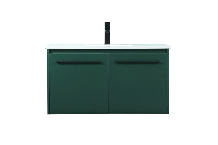 Elegant Lighting VF44536MGN Modern Penn Plumbing Green