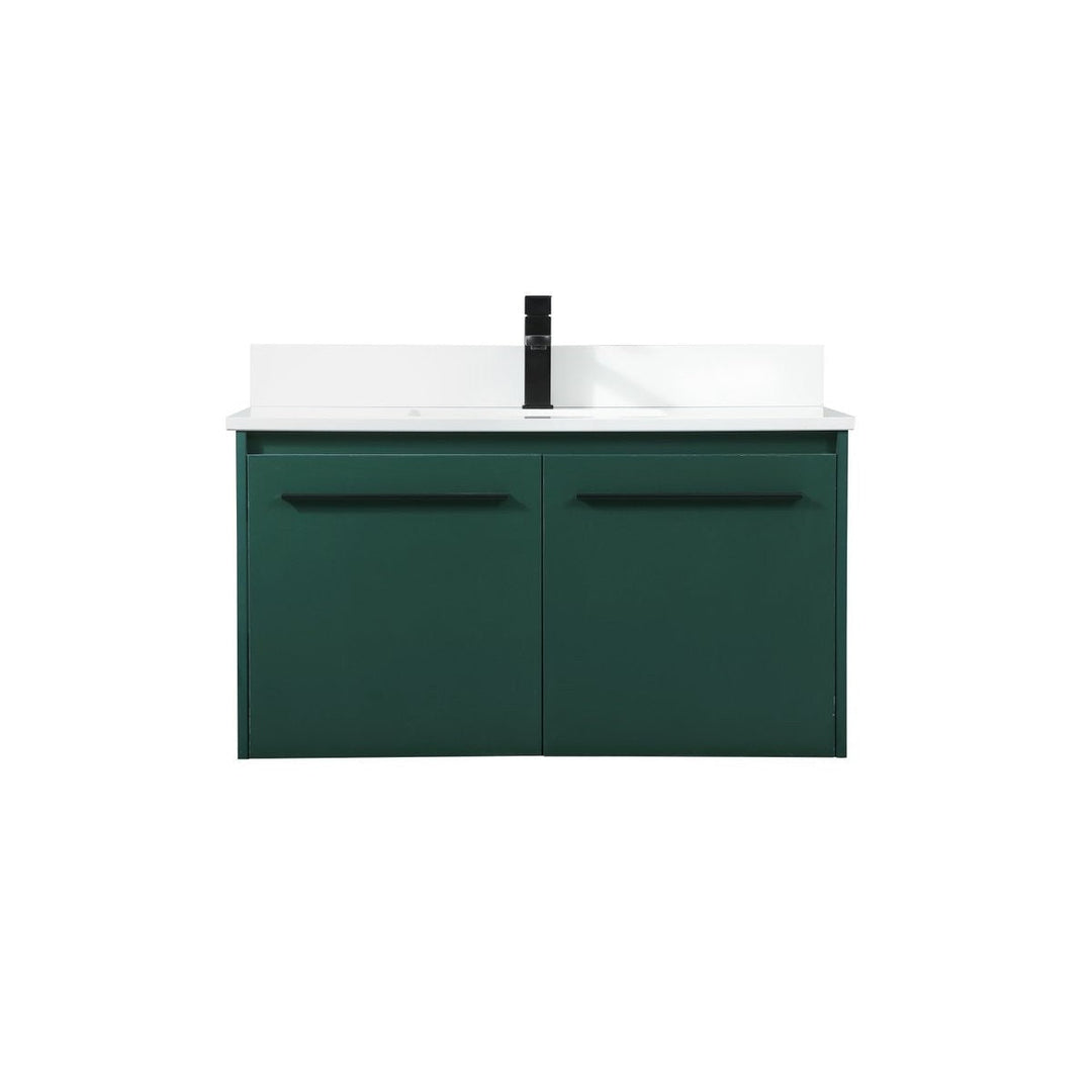 Elegant Lighting VF44536MGN-BS Modern Penn Plumbing Green