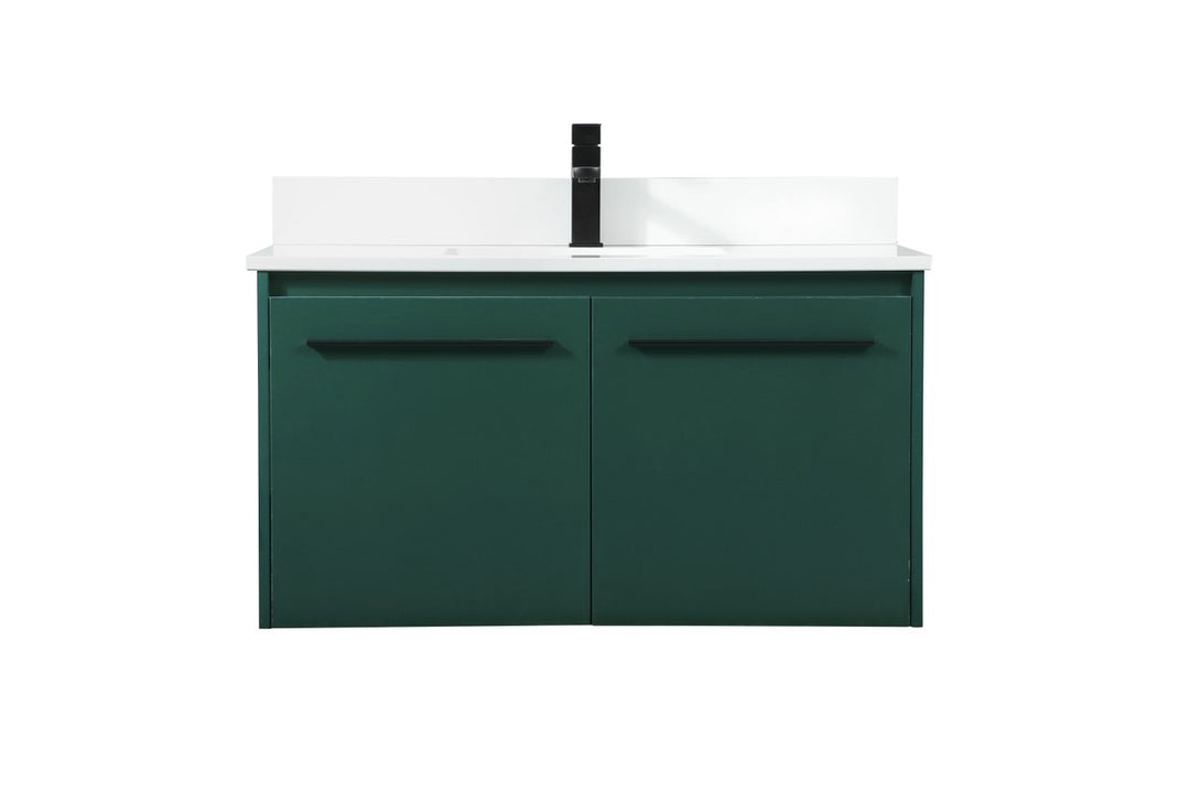 Elegant Lighting VF44536MGN-BS Modern Penn Plumbing Green