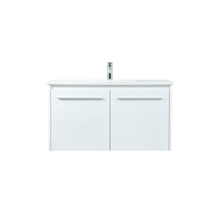 Elegant Lighting VF44536MWH Modern Penn Plumbing White