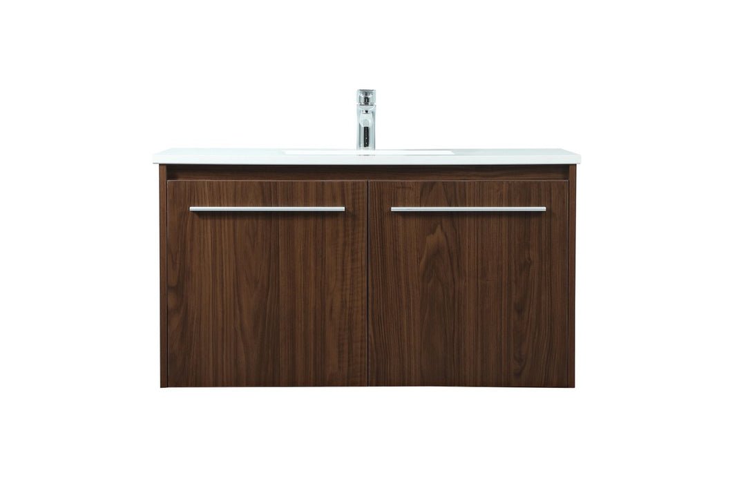 Elegant Lighting VF44536MWT Modern Penn Plumbing Walnut