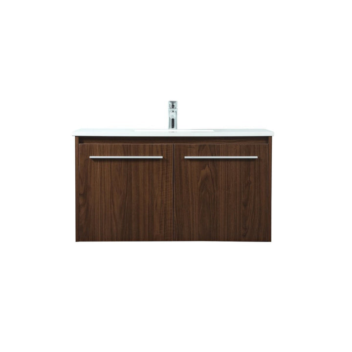 Elegant Lighting VF44536MWT Modern Penn Plumbing Walnut