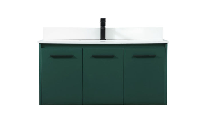 Elegant Lighting VF44540MGN-BS Modern Penn Plumbing Green