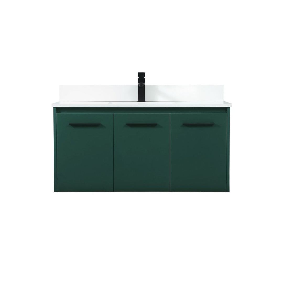 Elegant Lighting VF44540MGN-BS Modern Penn Plumbing Green