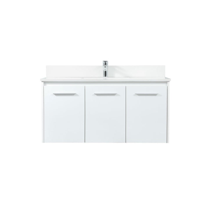 Elegant Lighting VF44540MWH-BS Modern Penn Plumbing White