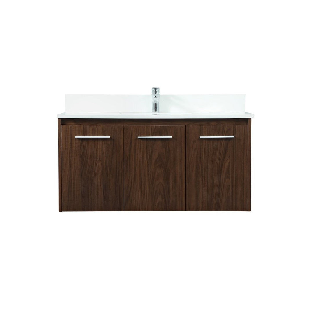 Elegant Lighting VF44540MWT-BS Modern Penn Plumbing Walnut