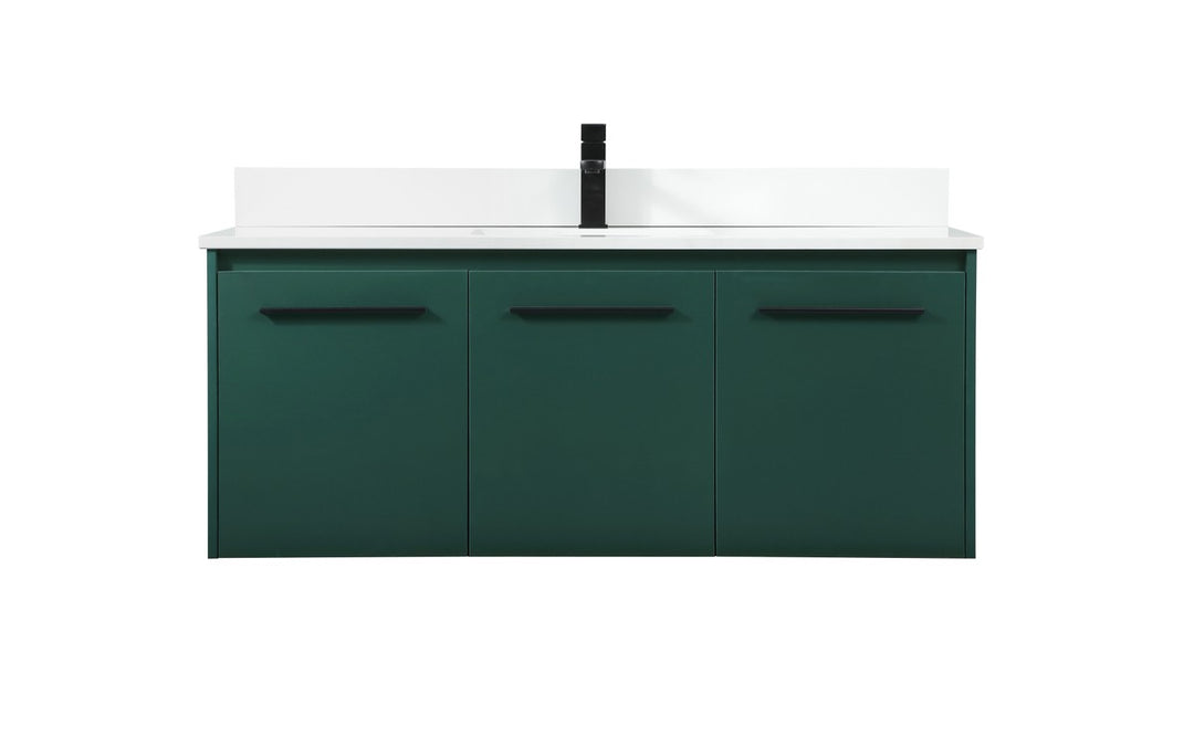 Elegant Lighting VF44548MGN-BS Modern Penn Plumbing Green