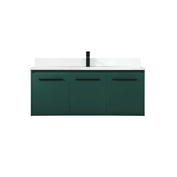 Elegant Lighting VF44548MGN-BS Modern Penn Plumbing Green