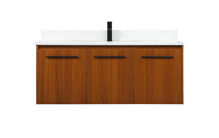 Elegant Lighting VF44548MTK-BS Modern Penn Plumbing Teak