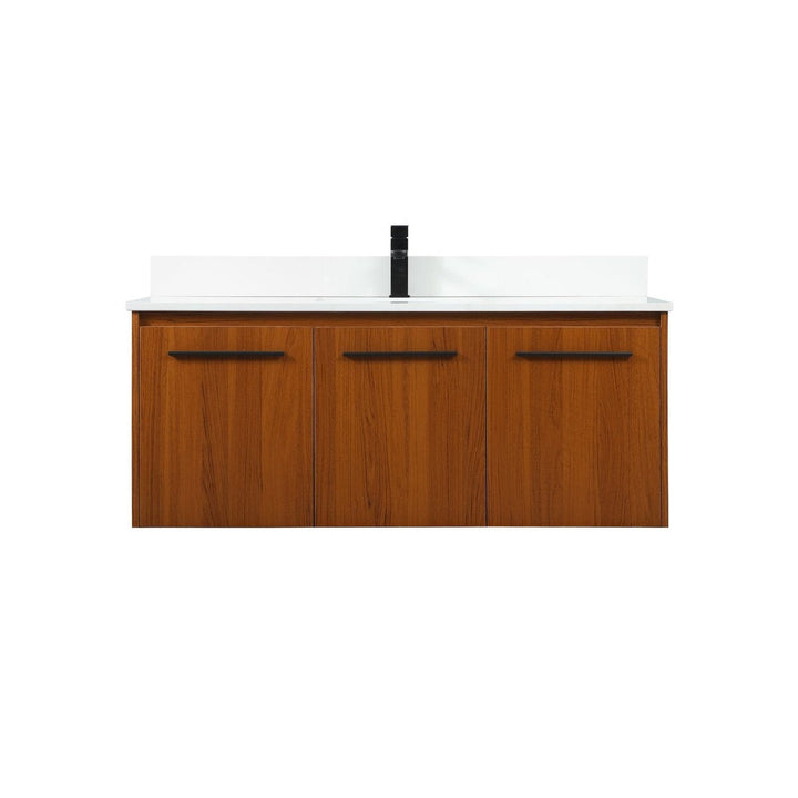 Elegant Lighting VF44548MTK-BS Modern Penn Plumbing Teak