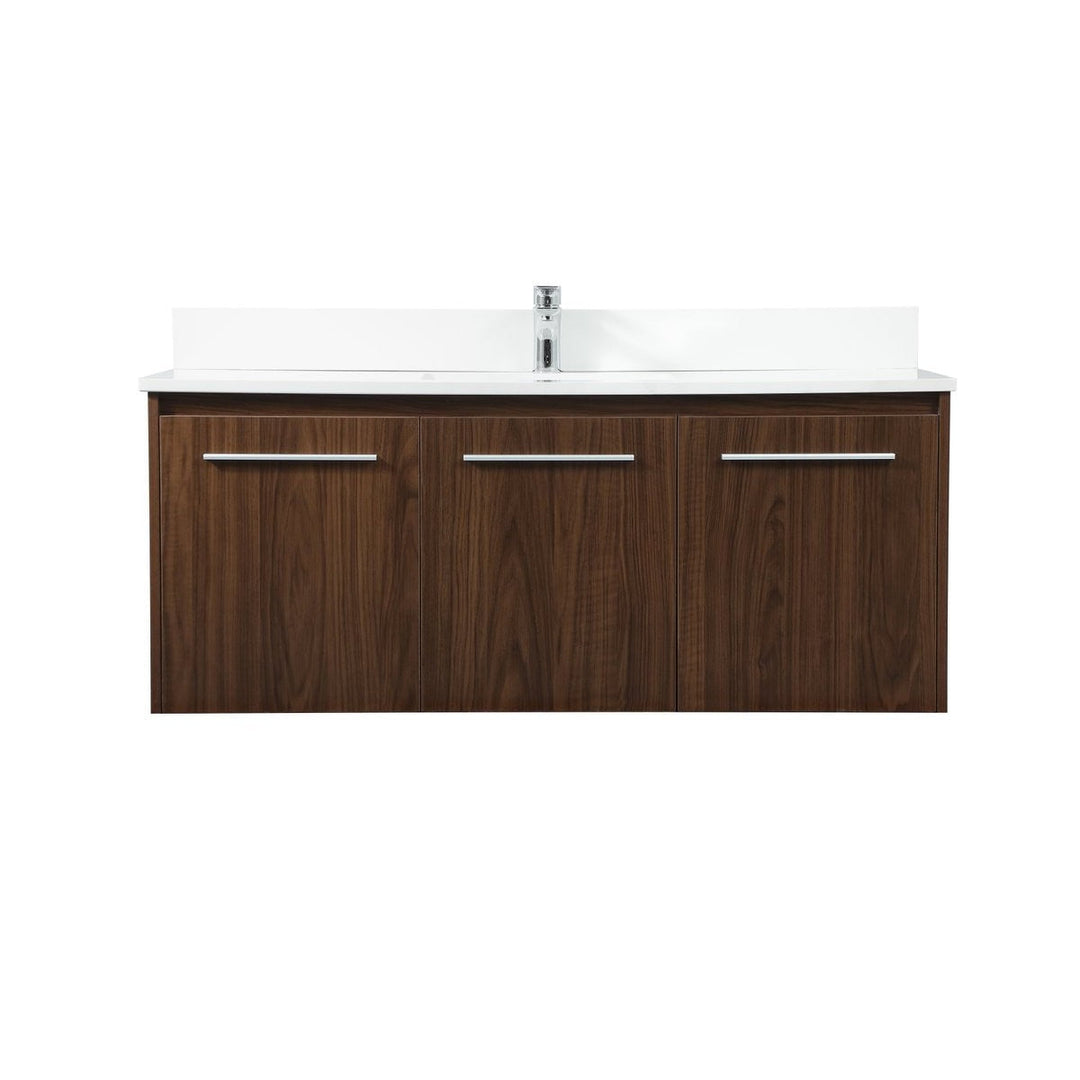 Elegant Lighting VF44548MWT-BS Modern Penn Plumbing Walnut