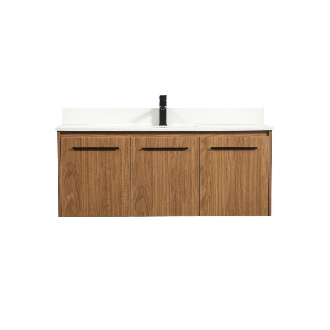 Elegant Lighting VF44548WB-BS Modern Penn Plumbing Walnut Brown