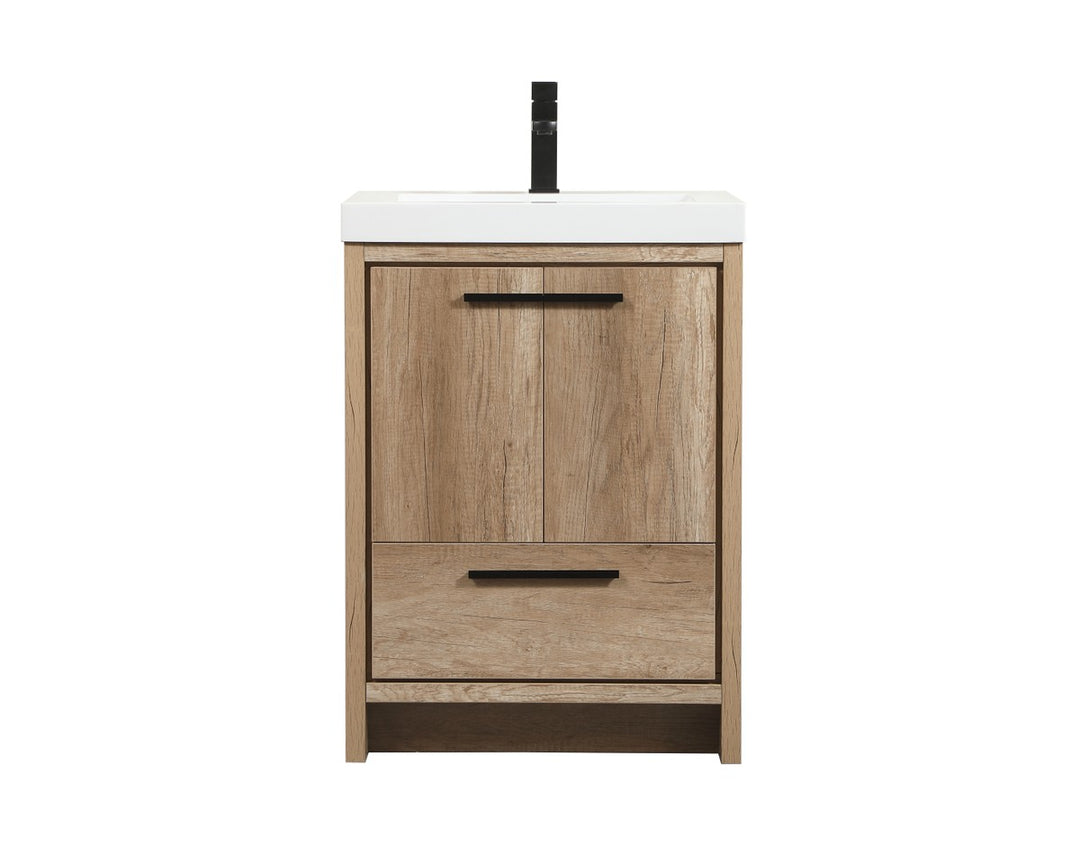 Elegant Lighting VF46024NT Modern Wyatt Plumbing Natural Oak