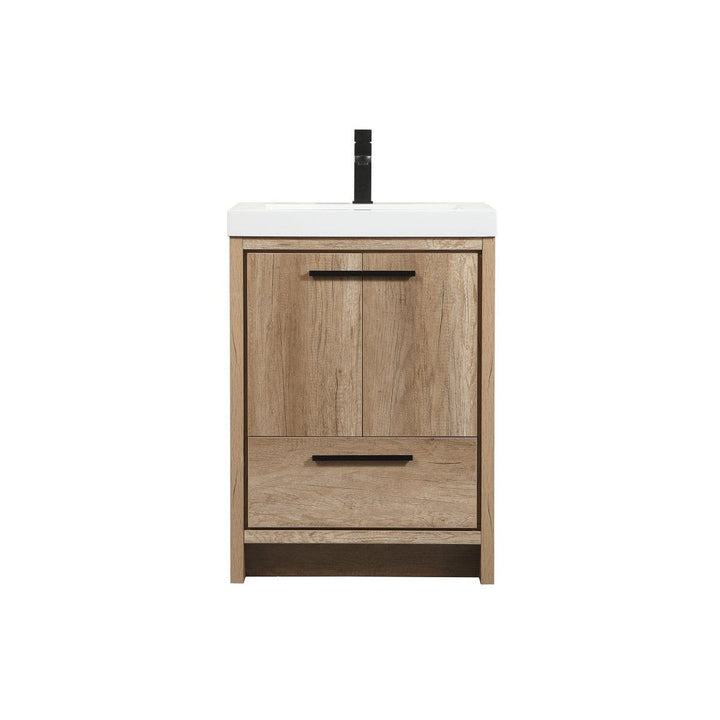 Elegant Lighting VF46024NT Modern Wyatt Plumbing Natural Oak