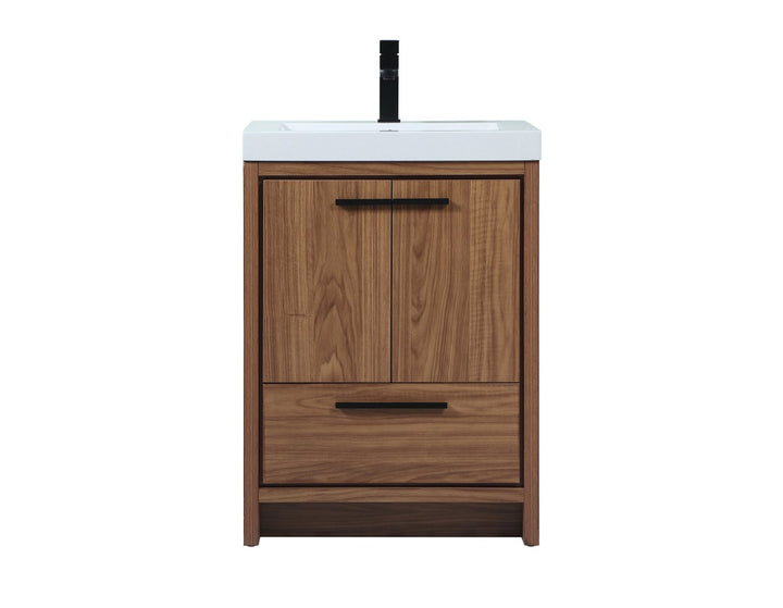 Elegant Lighting VF46024WB Modern Wyatt Plumbing Walnut Brown