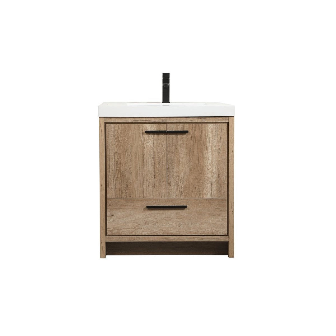 Elegant Lighting VF46030NT Modern Wyatt Plumbing Natural Oak