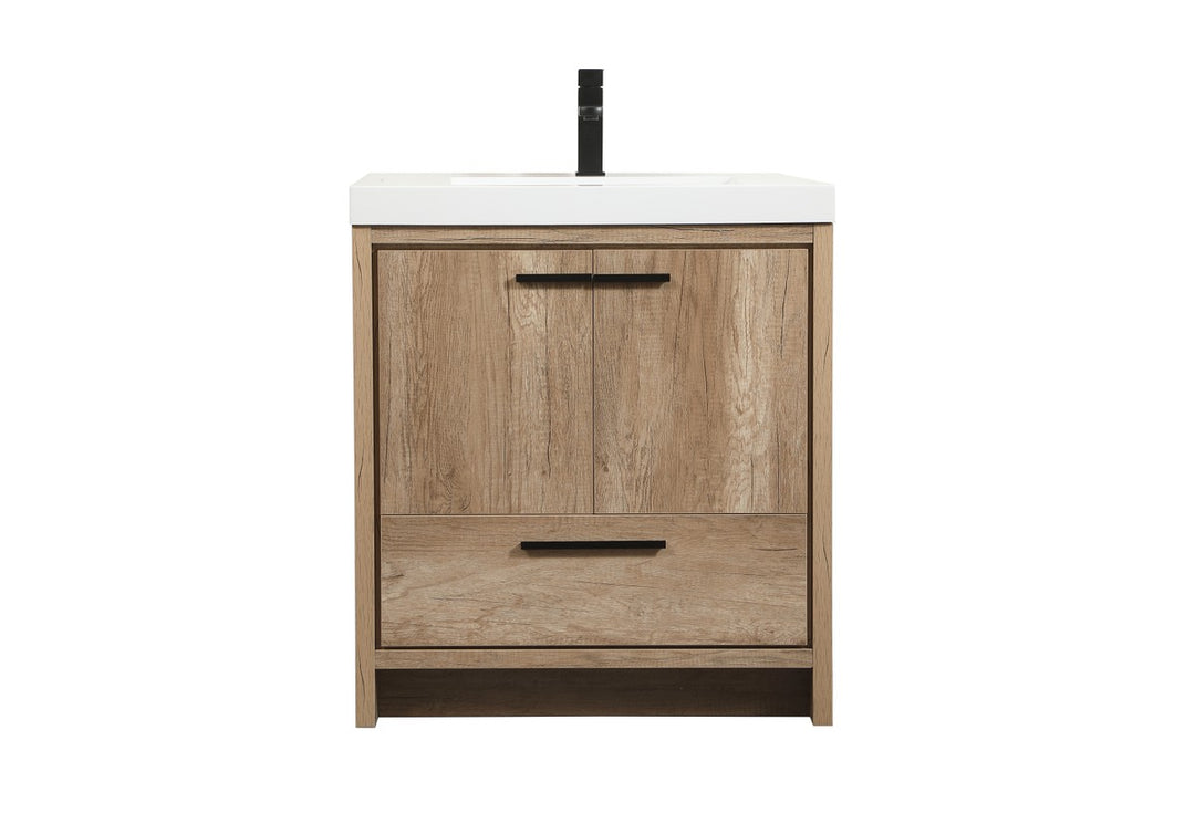 Elegant Lighting VF46030NT Modern Wyatt Plumbing Natural Oak