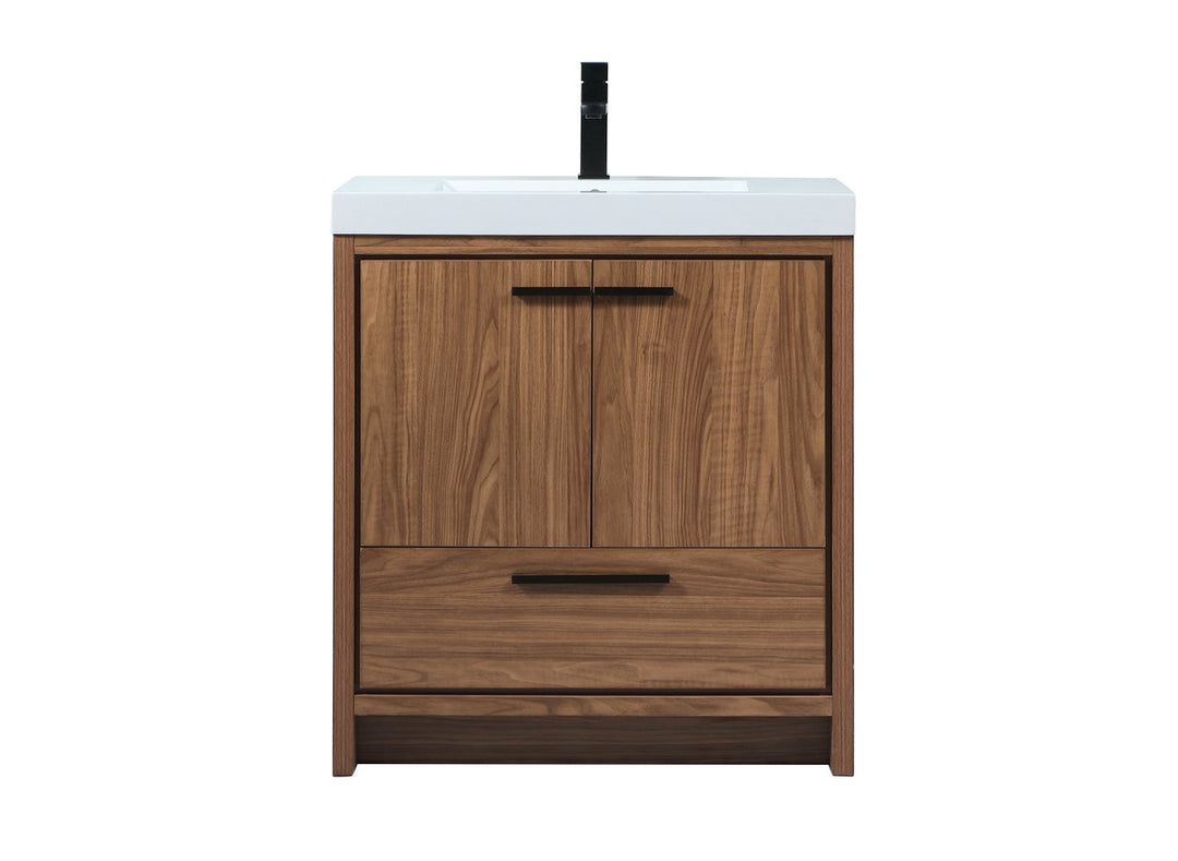 Elegant Lighting VF46030WB Modern Wyatt Plumbing Walnut Brown