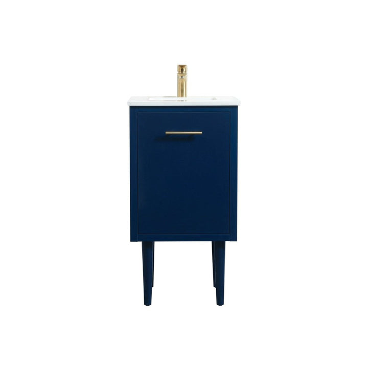 Elegant Lighting VF48018MBL Modern Cyrus Plumbing Blue