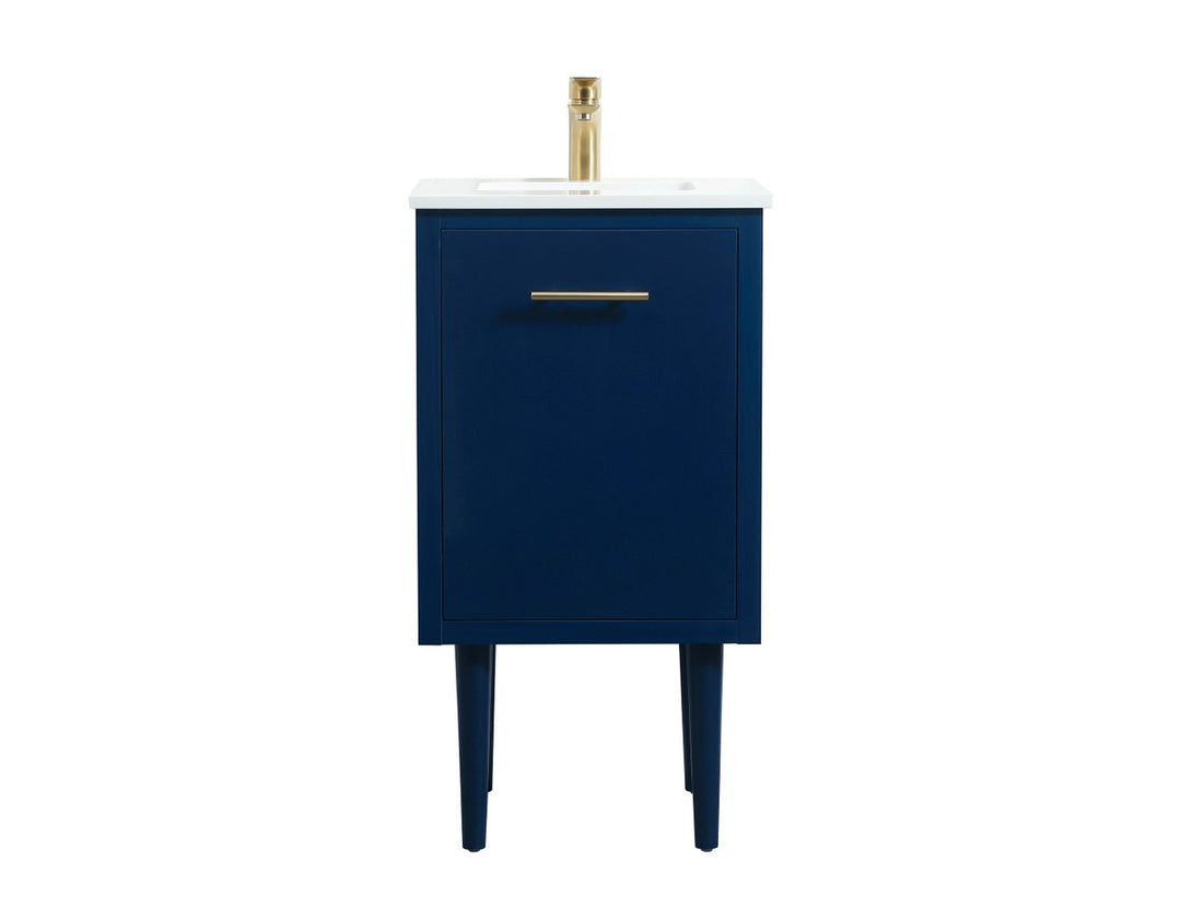 Elegant Lighting VF48018MBL Modern Cyrus Plumbing Blue