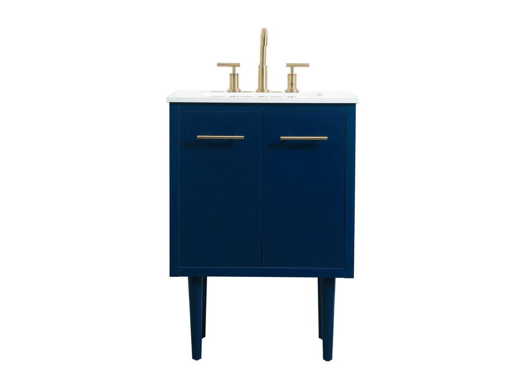 Elegant Lighting VF48024MBL Modern Cyrus Plumbing Blue