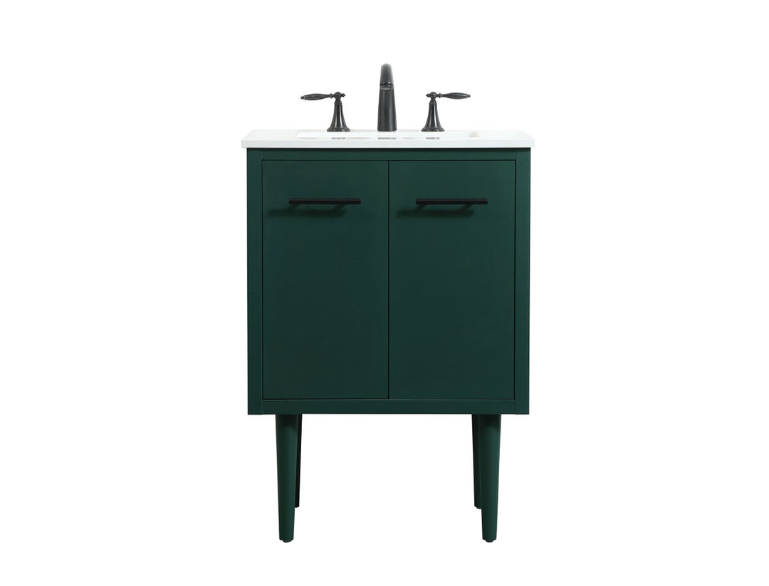 Elegant Lighting VF48024MGN Modern Cyrus Plumbing Green