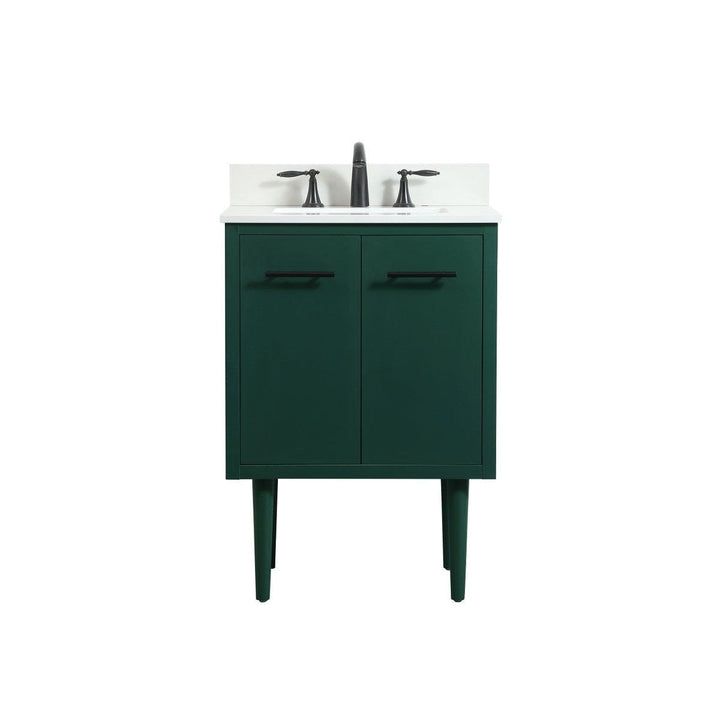 Elegant Lighting VF48024MGN-BS Modern Cyrus Plumbing Green