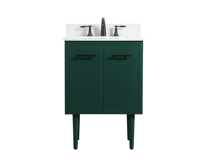 Elegant Lighting VF48024MGN-BS Modern Cyrus Plumbing Green