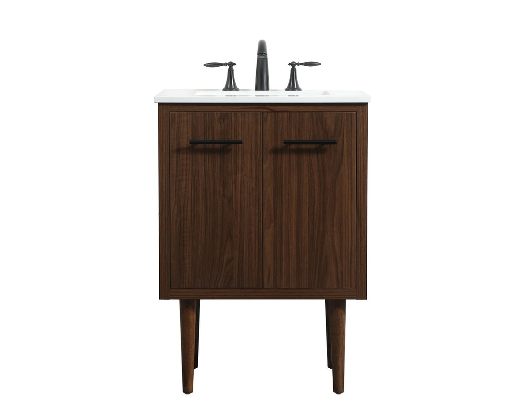 Elegant Lighting VF48024MWT Modern Cyrus Plumbing Walnut